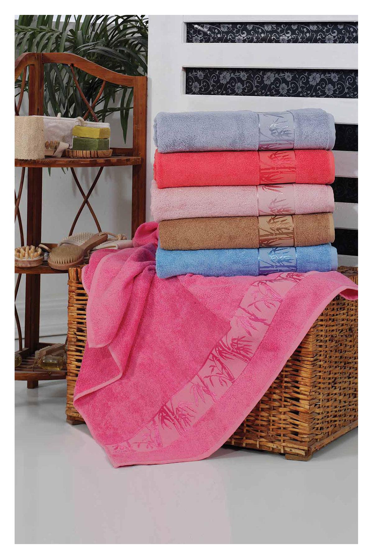 Nurpak Unisex Yetişkin Banyo Havlusu Bambu Jakarlı 90x145