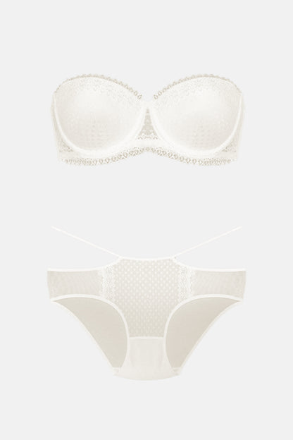 Nurteks Kadın Fantezi Destekli Straplez Sütyen ve Külot Takım Push-Up