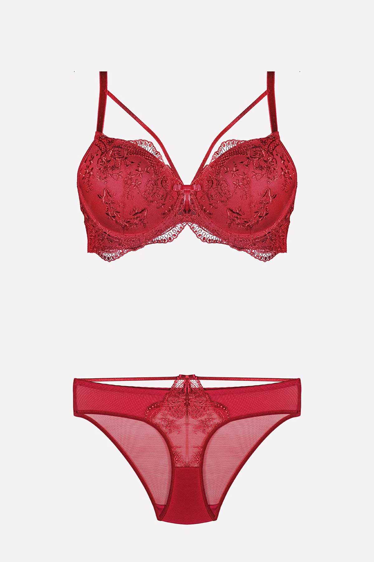 Nurteks Kadın Fantezi Destekli Sütyen ve Külot Takım