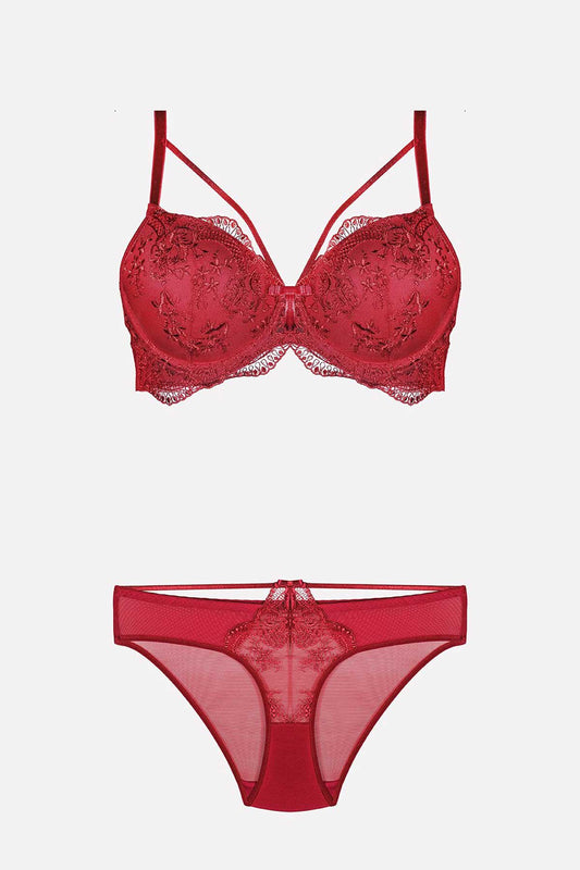 Nurteks Kadın Fantezi Destekli Sütyen ve Külot Takım