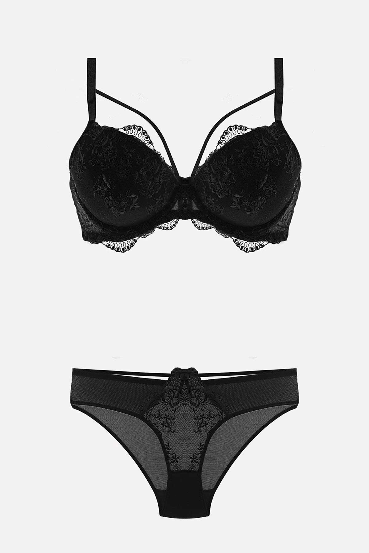 Nurteks Kadın Fantezi Destekli Sütyen ve Külot Takım