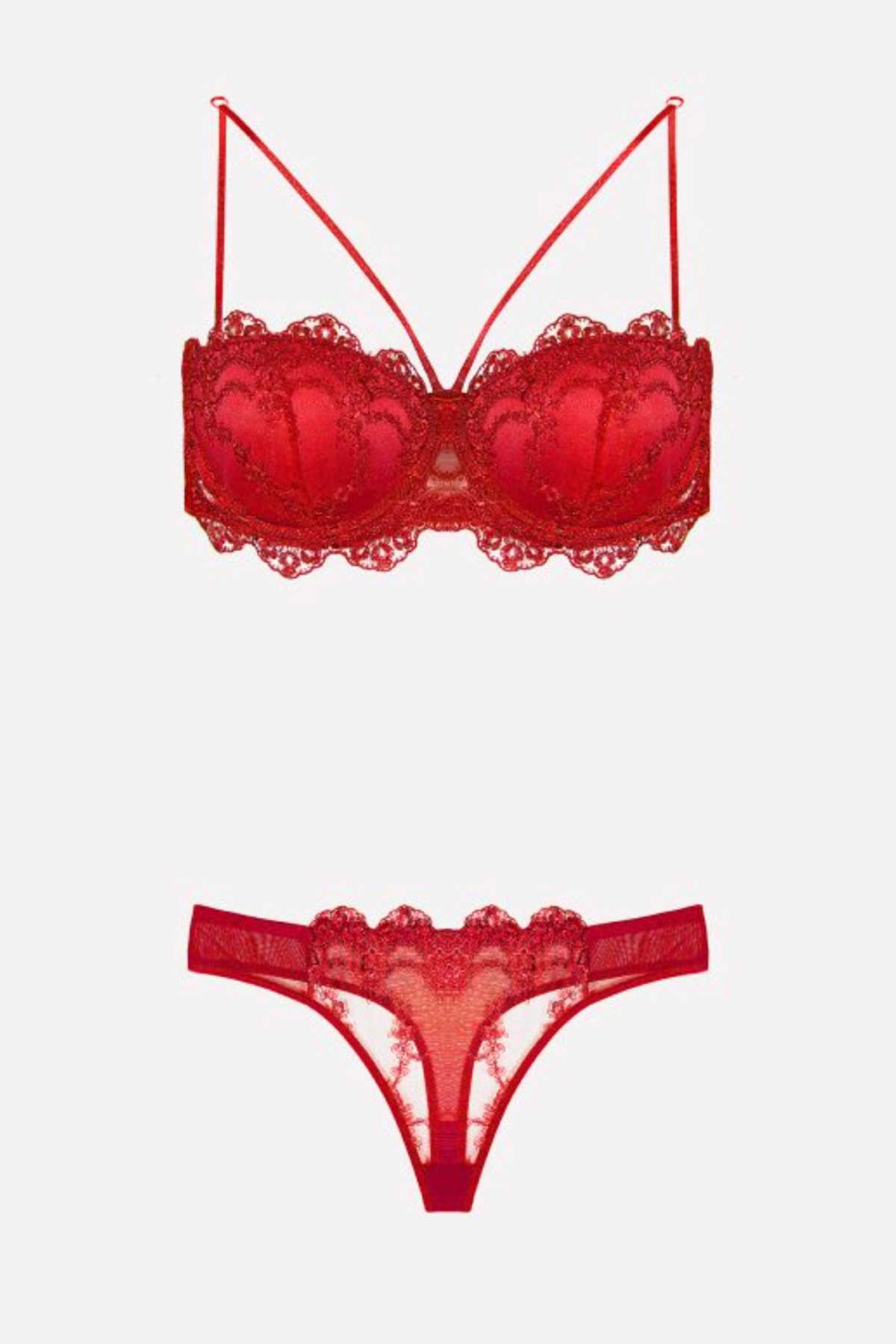 Nurteks Kadın Fantezi Destekli Sütyen ve Külot Takım