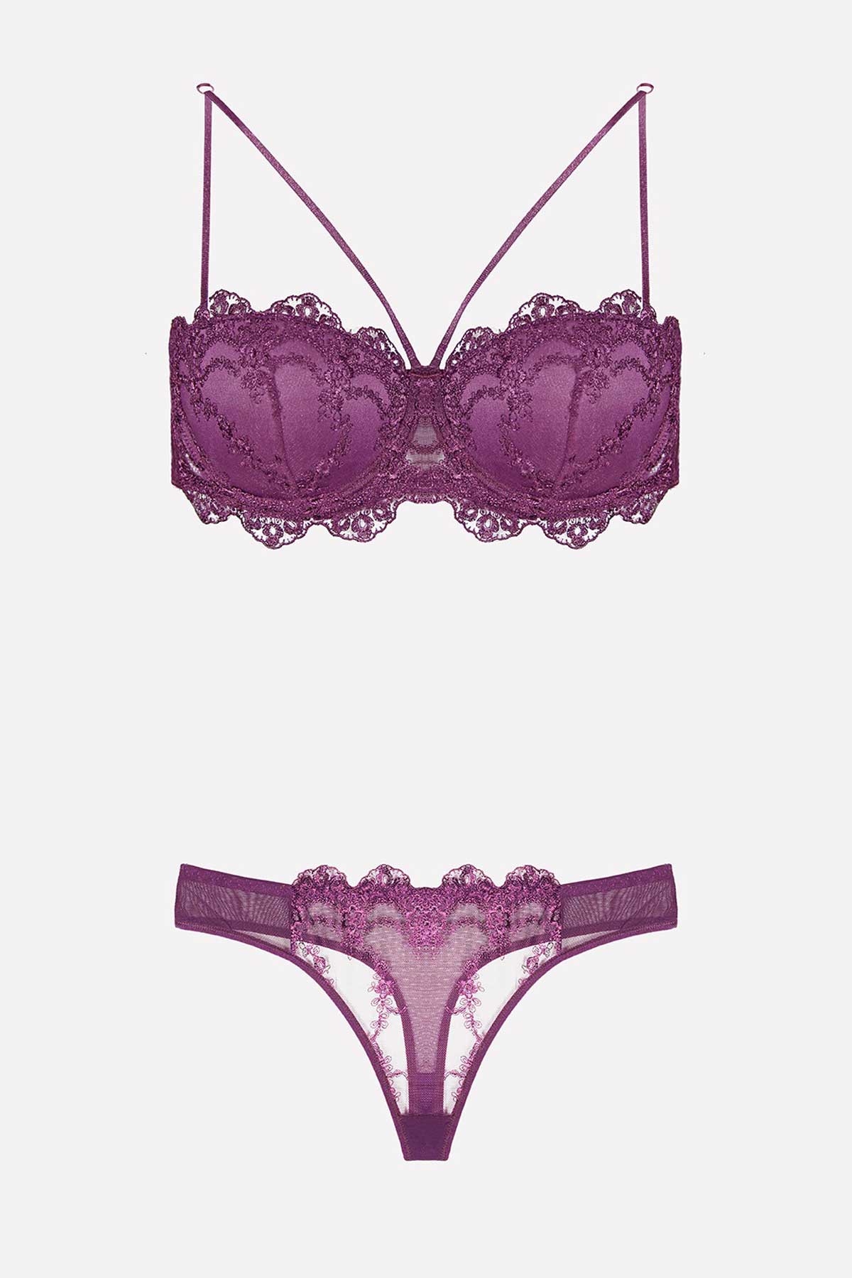 Nurteks Kadın Fantezi Destekli Sütyen ve Külot Takım