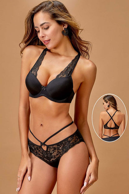 Nurteks Kadın Fantezi Destekli Sütyen ve Külot Takım Dantelli