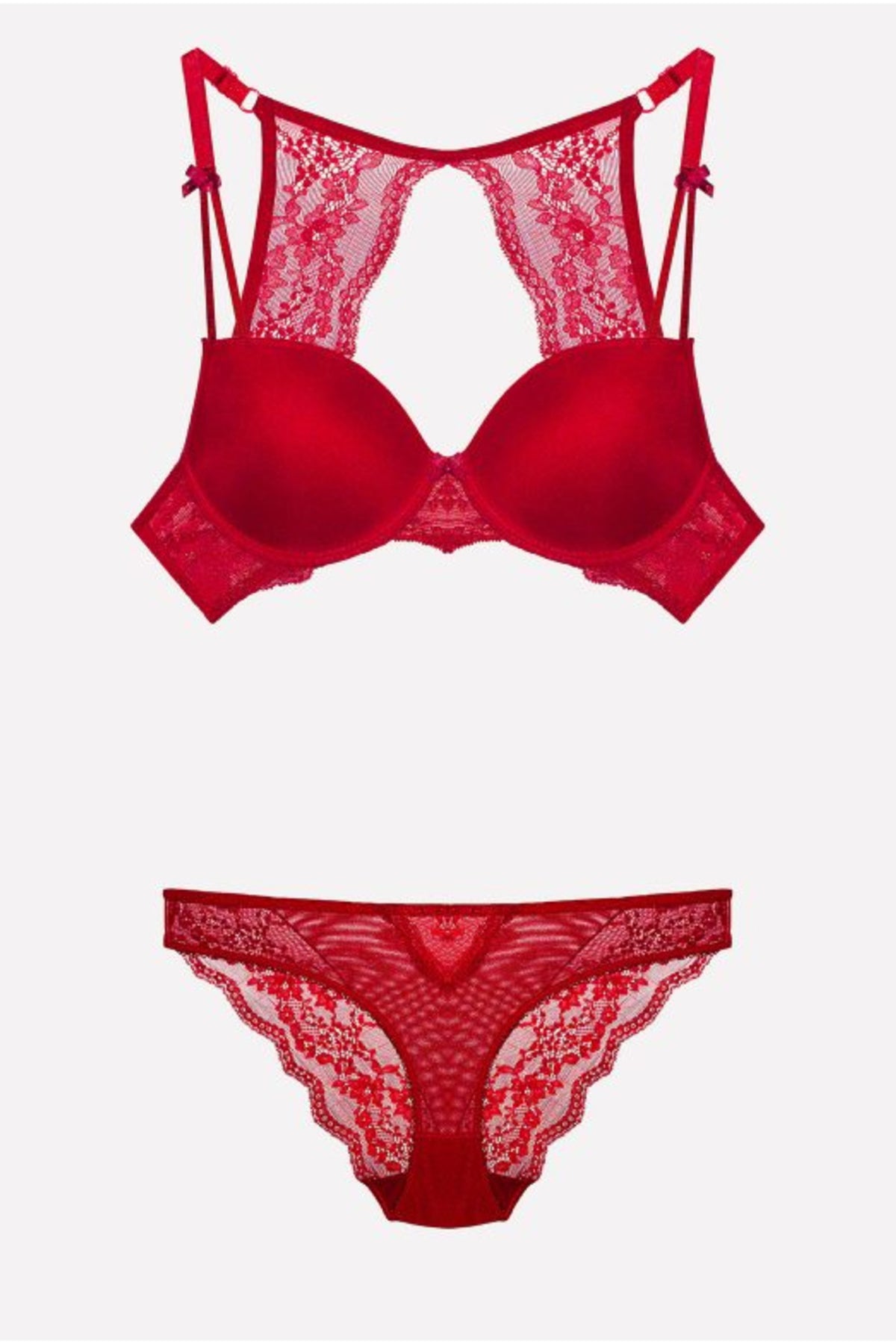 Nurteks Kadın Fantezi Destekli Sütyen ve Külot Takım Push-Up