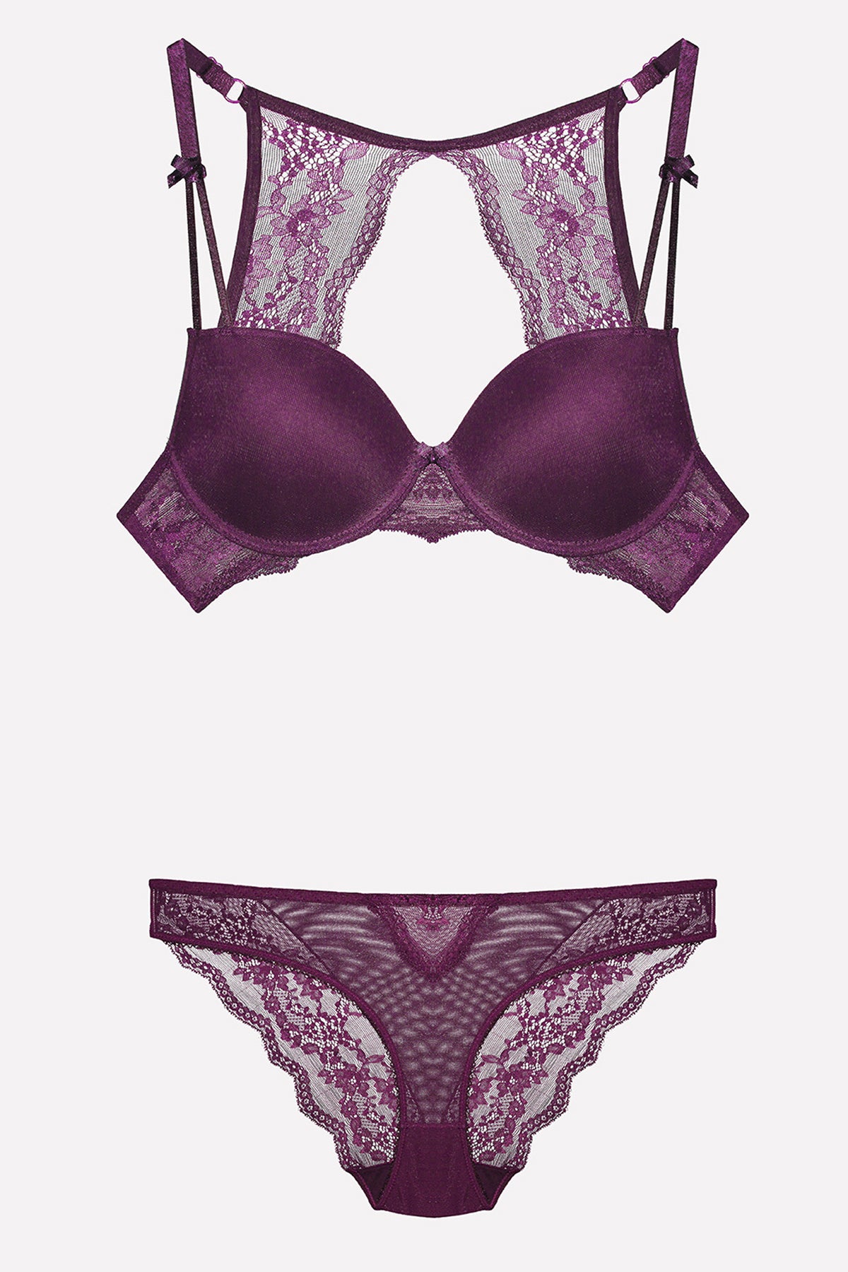 Nurteks Kadın Fantezi Destekli Sütyen ve Külot Takım Push-Up