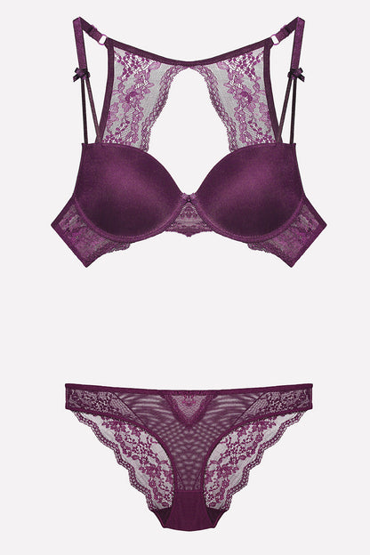 Nurteks Kadın Fantezi Destekli Sütyen ve Külot Takım Push-Up