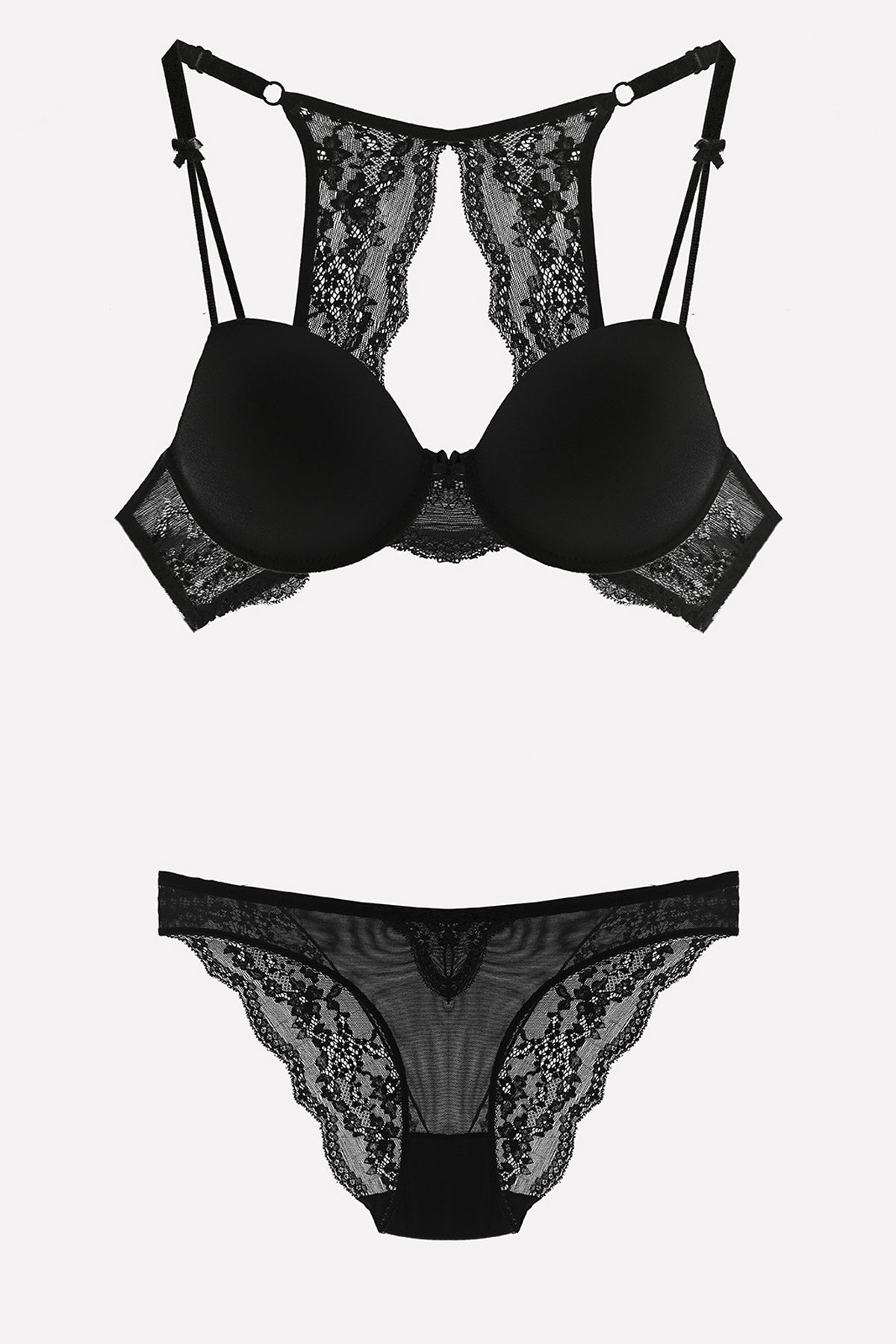 Nurteks Kadın Fantezi Destekli Sütyen ve Külot Takım Push-Up