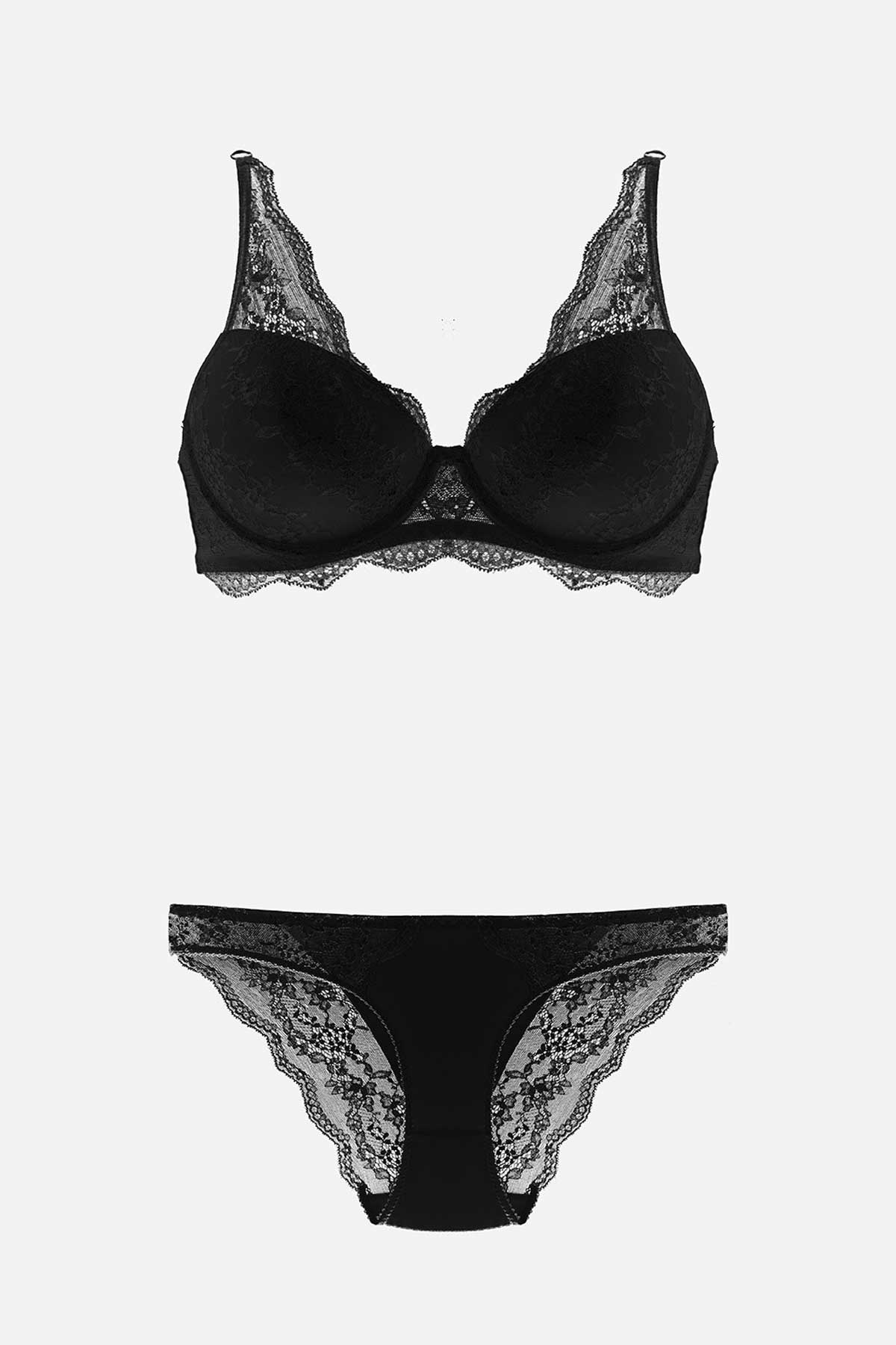 Nurteks Kadın Fantezi Desteksiz Sütyen ve Külot Takım