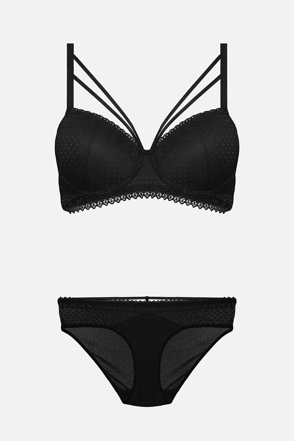 Nurteks Kadın Fantezi Desteksiz Sütyen ve Külot Takımı