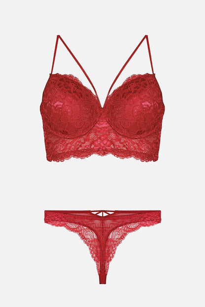 Nurteks Kadın Fantezi Desteksiz Sütyen ve Külot Takımı