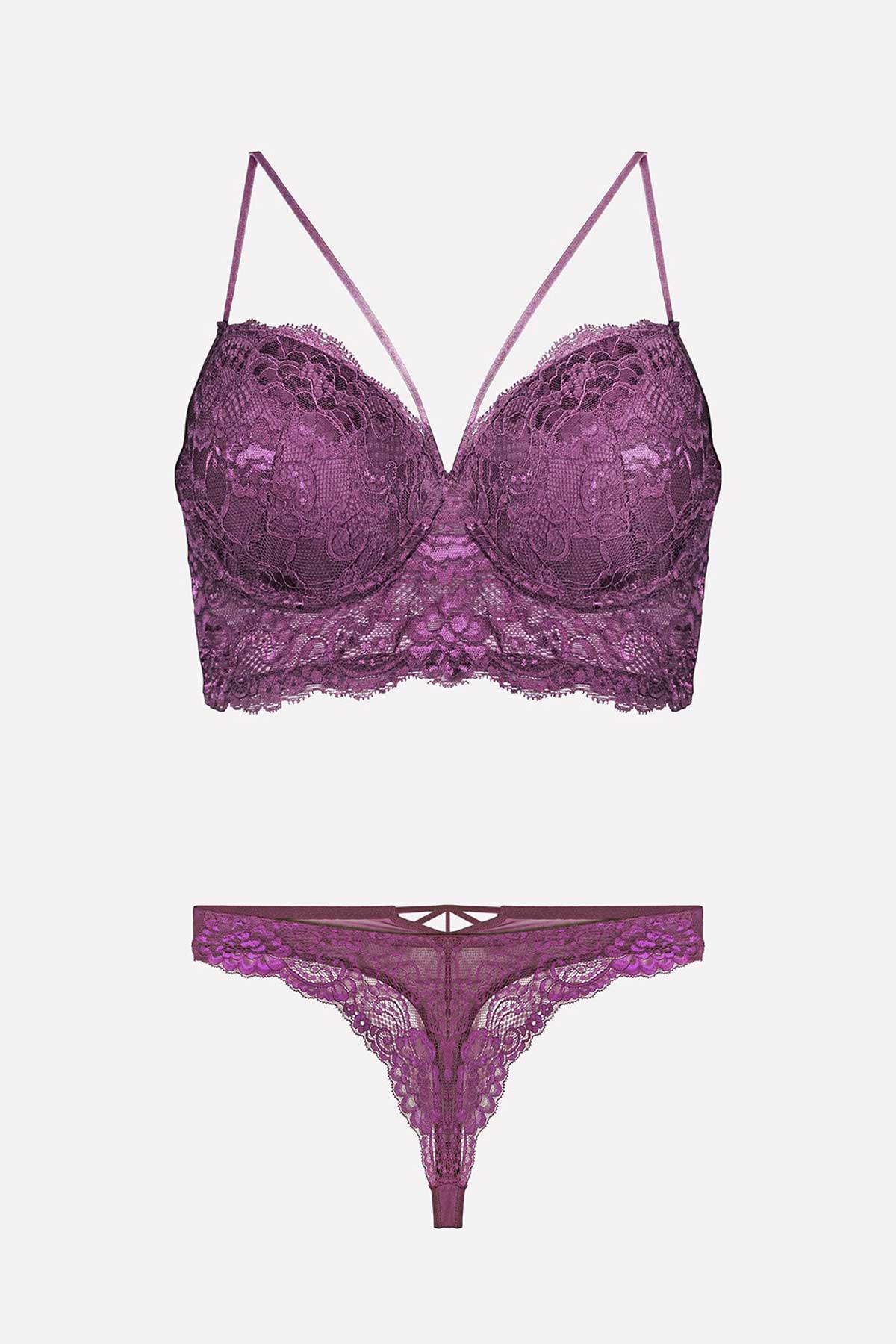 Nurteks Kadın Fantezi Desteksiz Sütyen ve Külot Takımı