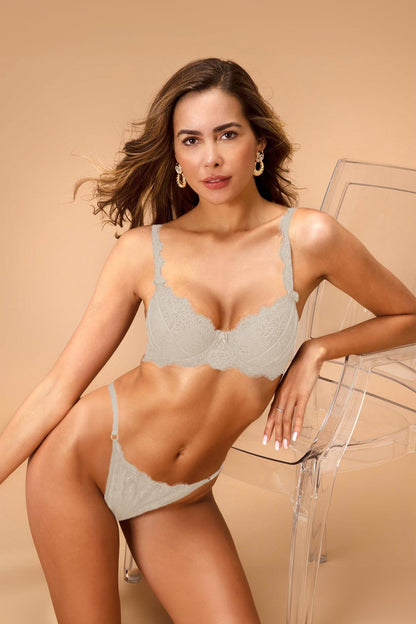 Nurteks Kadın Fantezi Desteksiz Sütyen Ve Külot Takımı Danteli
