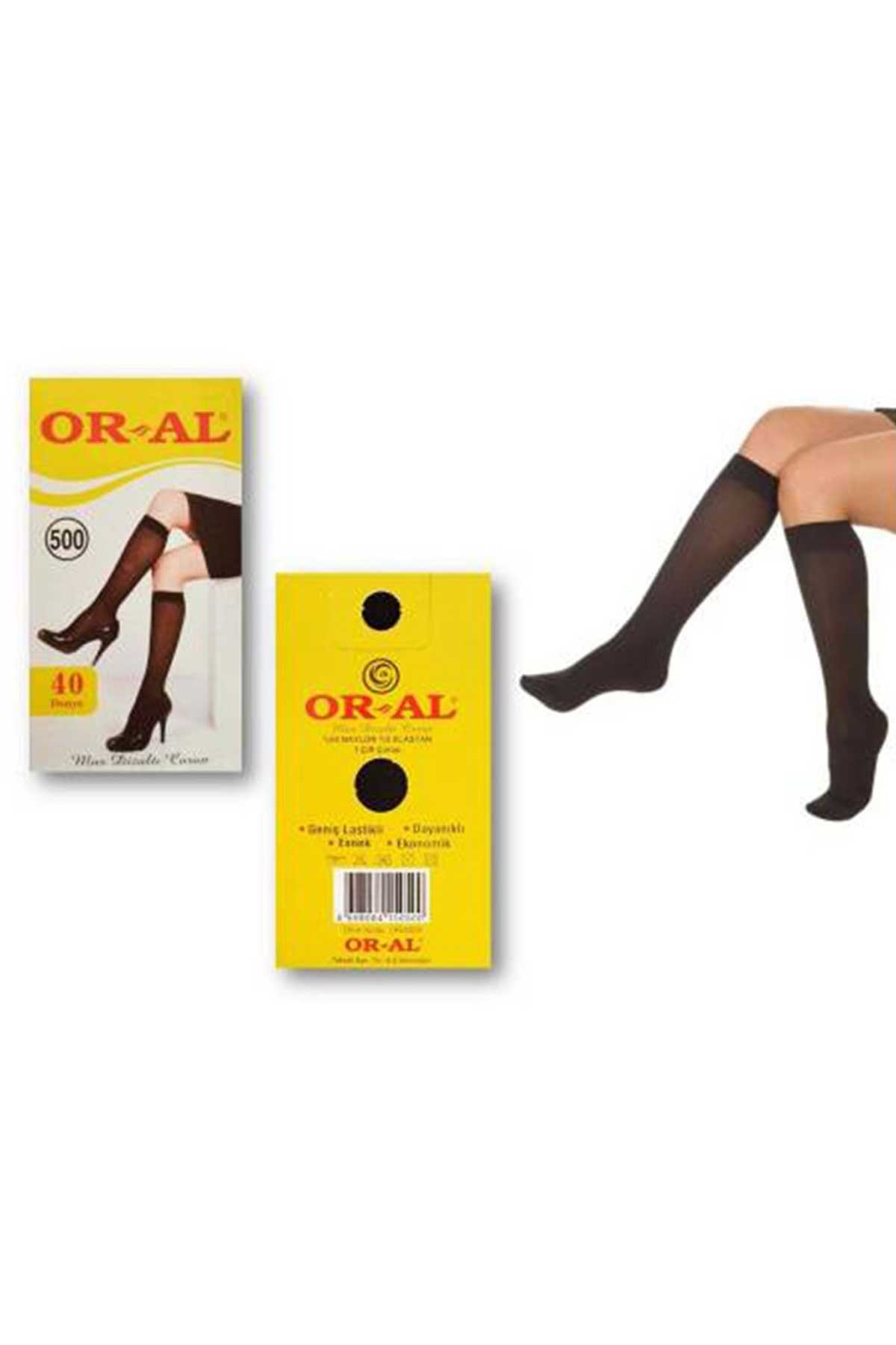Oral Kadın İnce Dizaltı Çorabı 40 Denye (Sarı Kutulu)