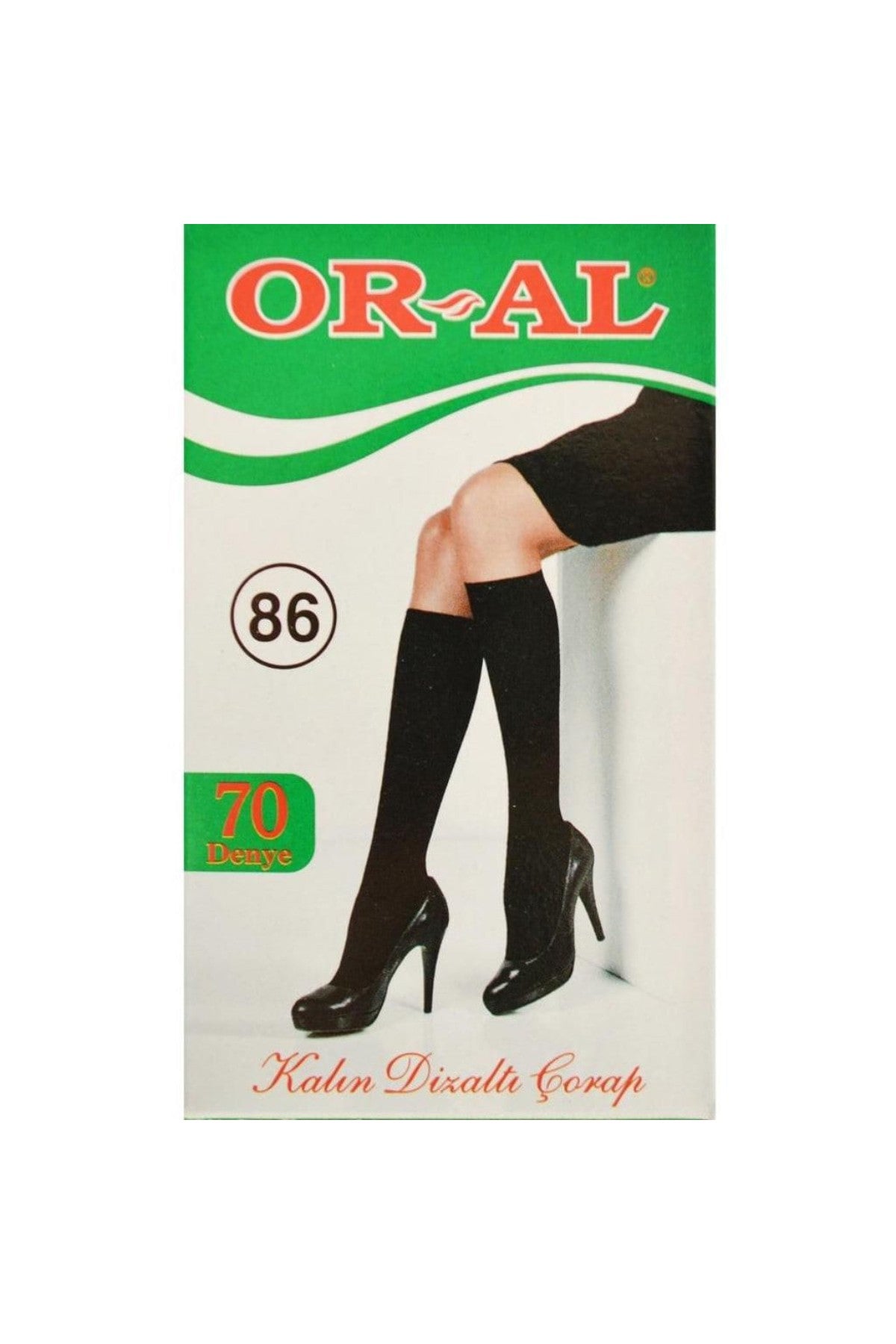 Oral Kadın İnce Dizaltı Çorap Kalın Opak (Yeşil Kutulu)