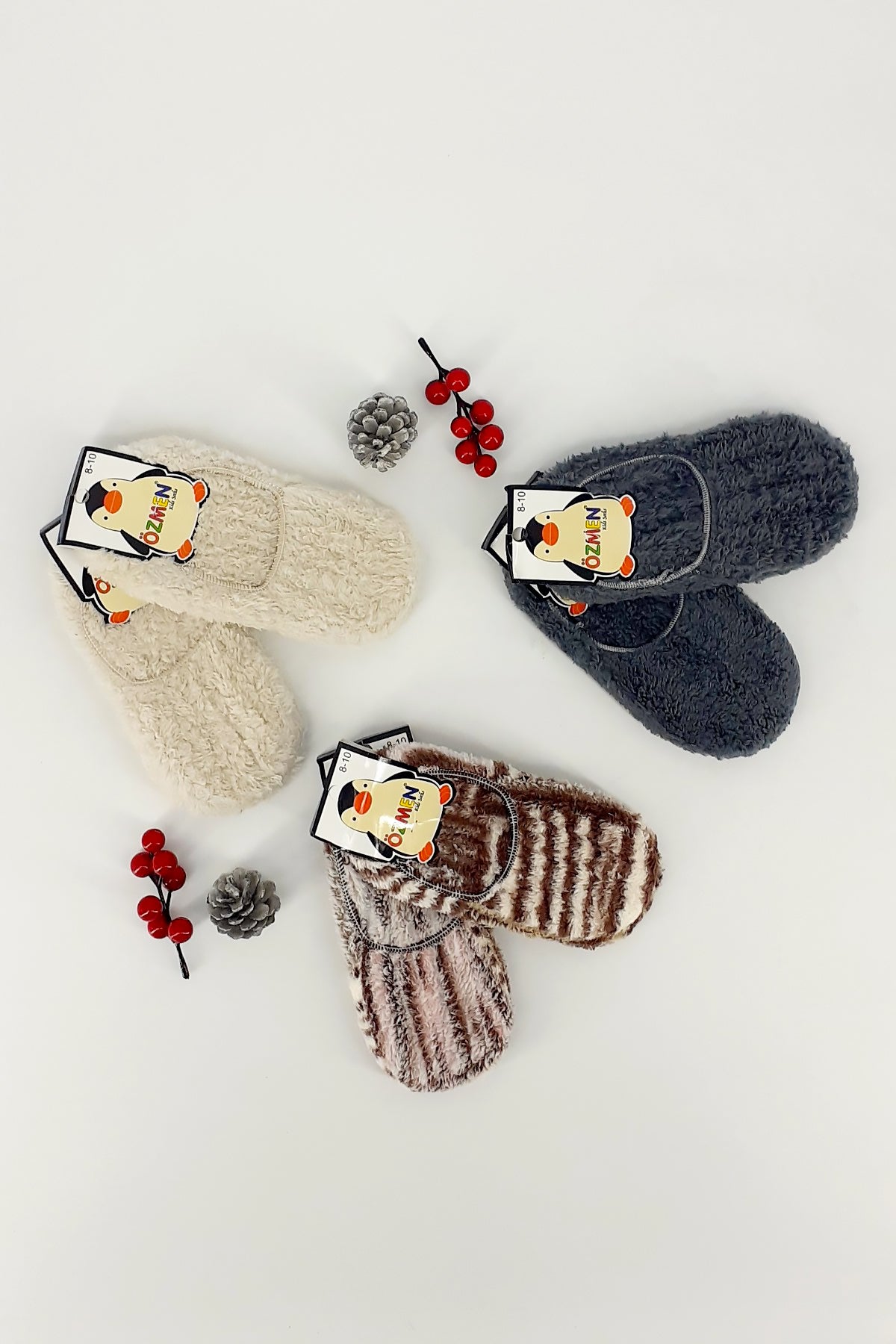 Özmen Kız Çocuk Babet Çorap Peluş