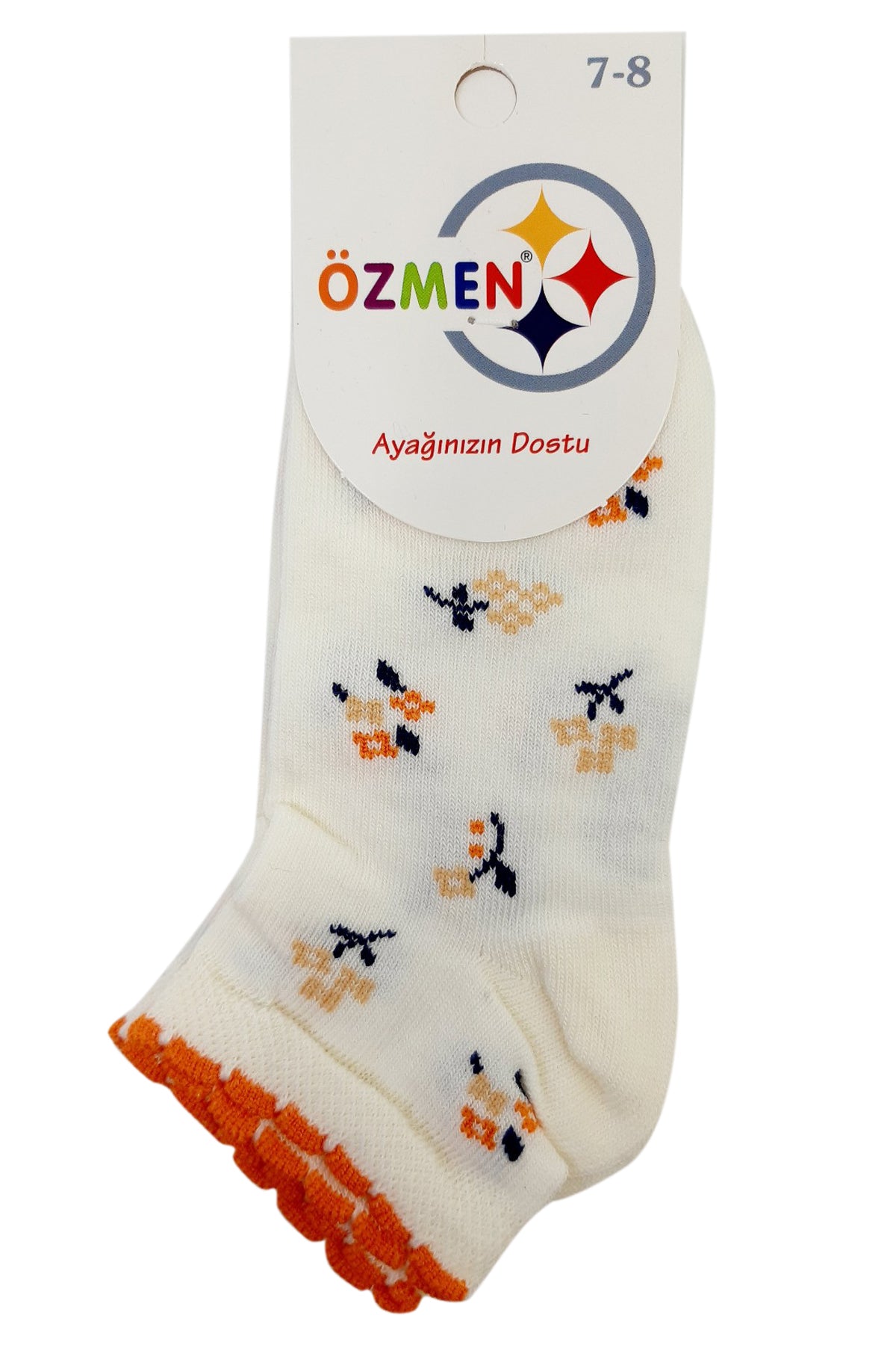 Özmen Kız Çocuk Sneaker Çorap Desenli