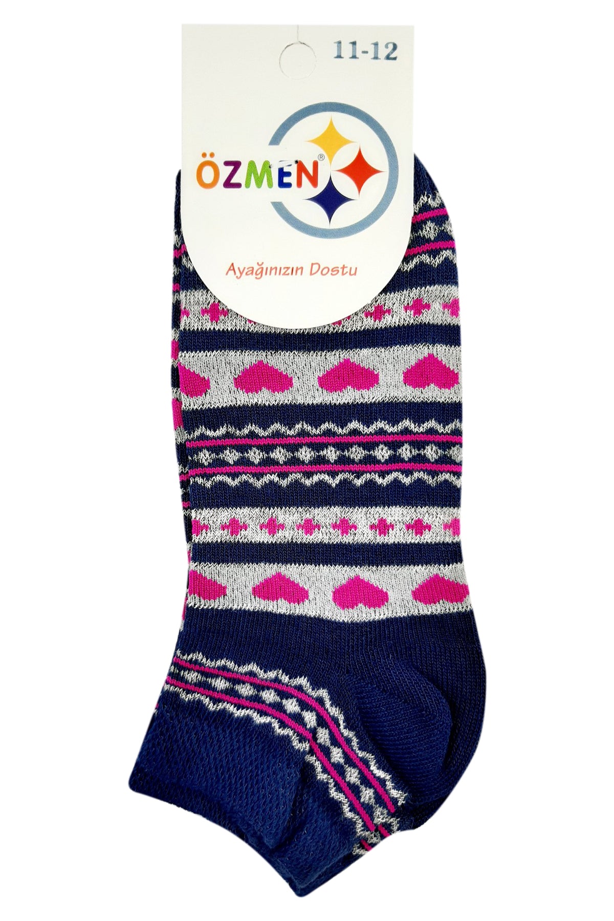 Özmen Kız Çocuk Sneaker Çorap Desenli