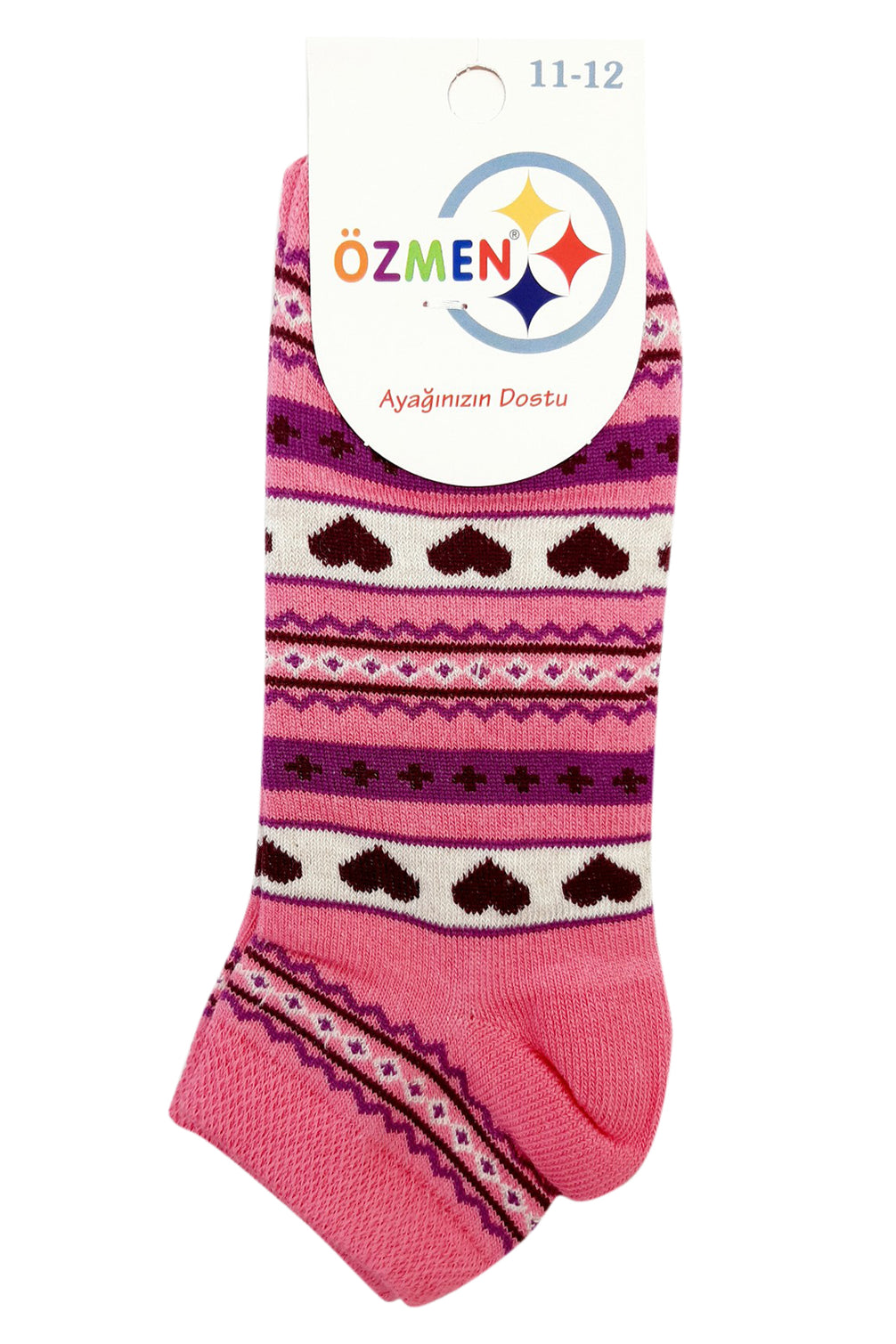 Özmen Kız Çocuk Sneaker Çorap Desenli