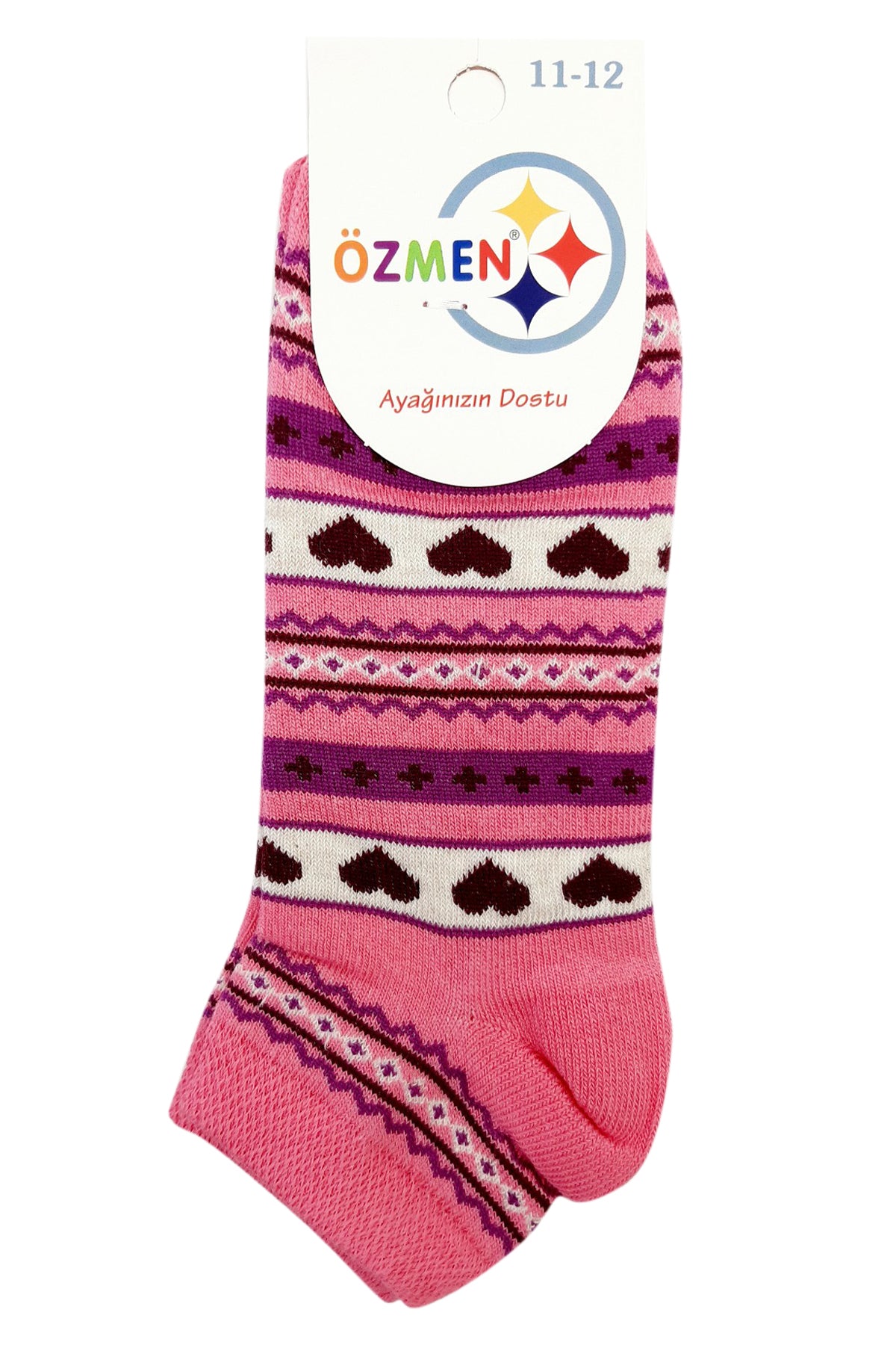Özmen Kız Çocuk Sneaker Çorap Desenli