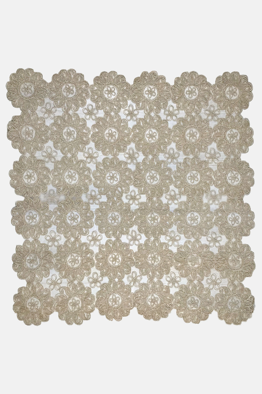Palet Çeyiz Masa Örtüsü Fıransız Dantel 100X100Cm