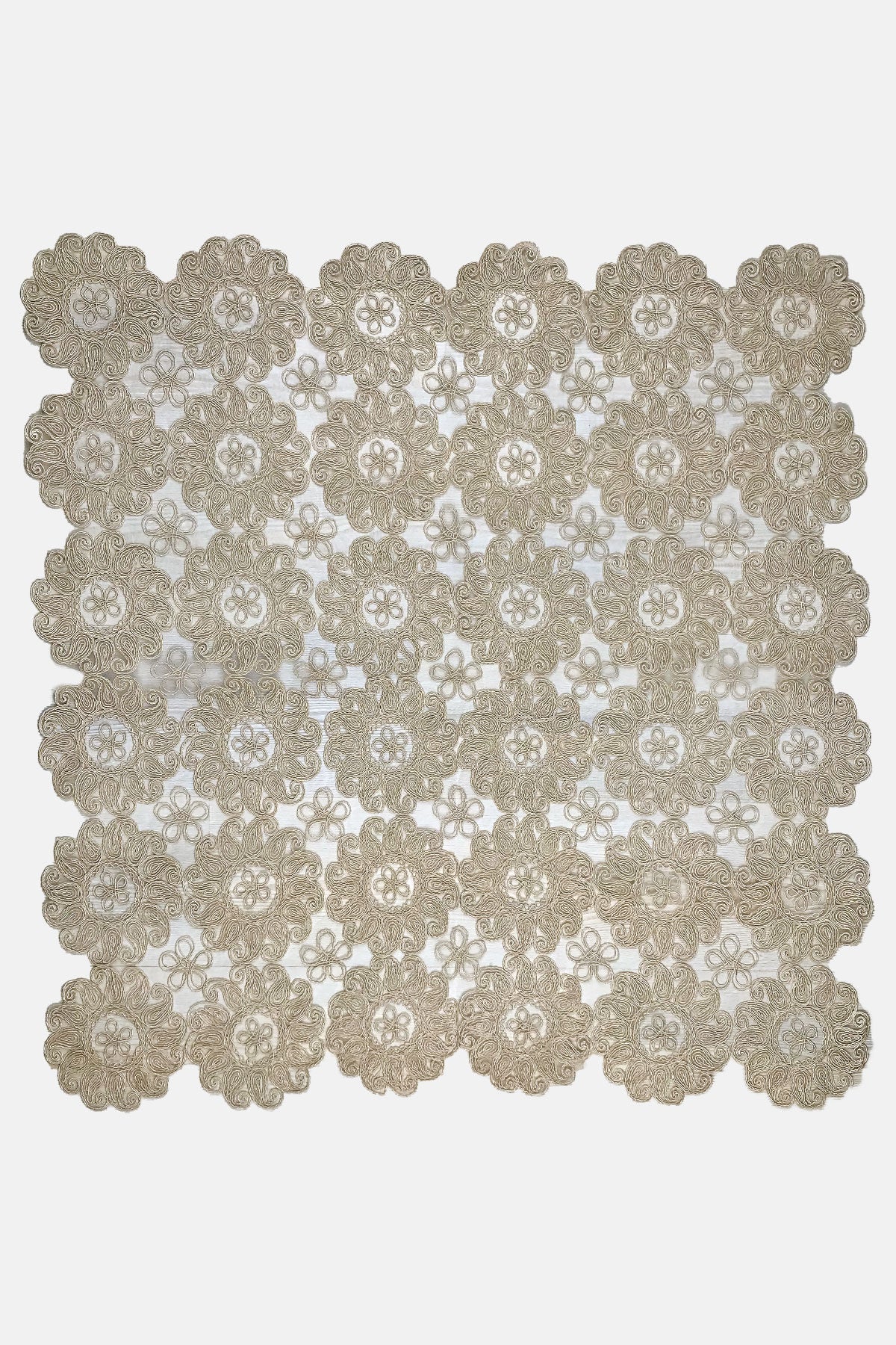 Palet Çeyiz Masa Örtüsü Fıransız Dantel 100X100Cm