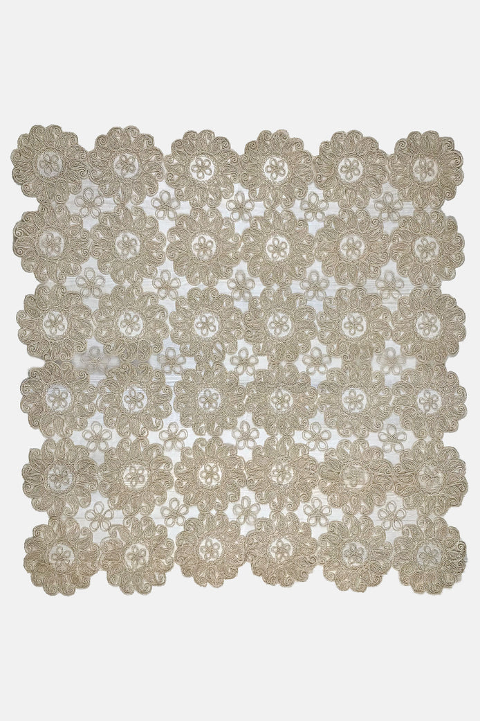 Palet Çeyiz Masa Örtüsü Fıransız Dantel 100X100Cm