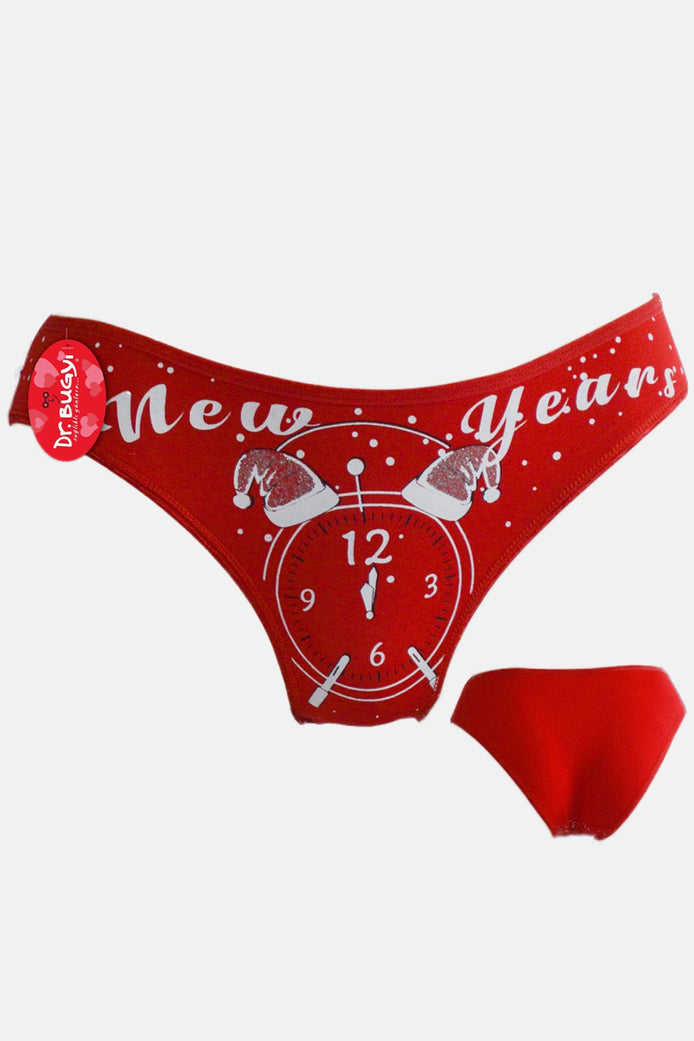 Papatya Dr Bungy Kadın Bikini Külot Yılbaşı Baskılı