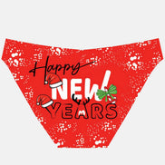 Papatya Dr Bungy Kadın Bikini Külot Yılbaşı Baskılı