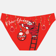Papatya Dr Bungy Kadın Bikini Külot Yılbaşı Baskılı