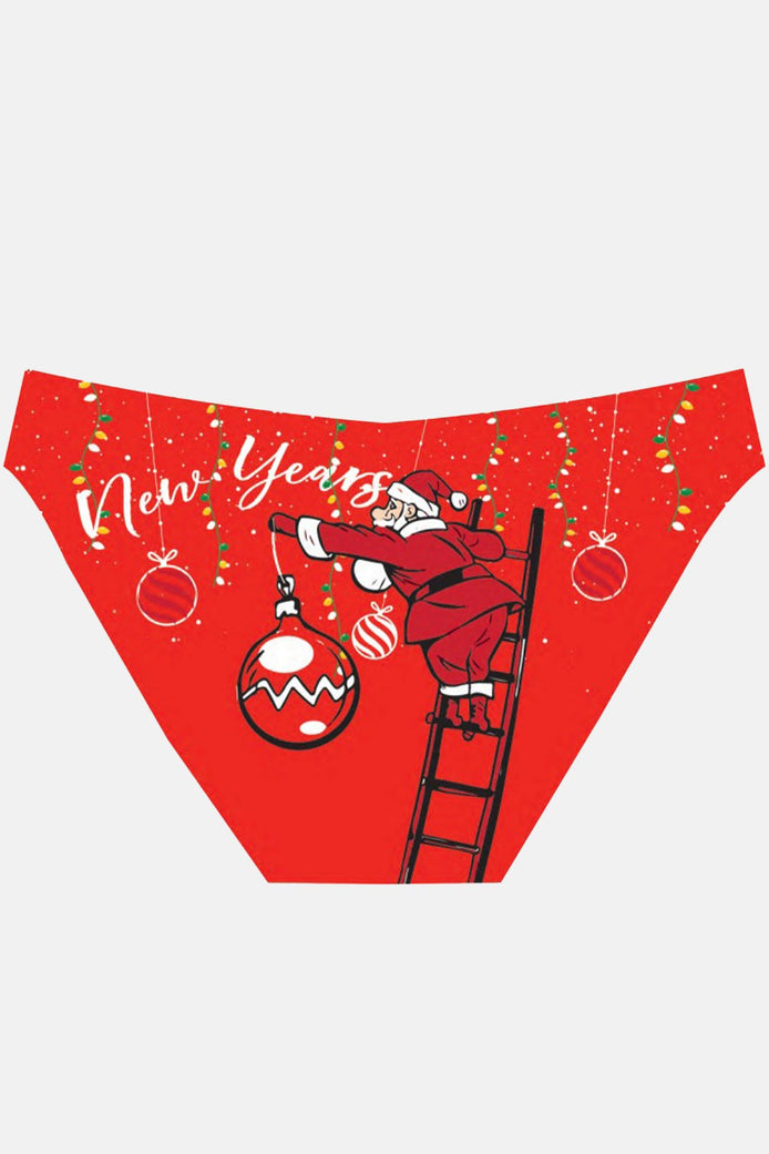 Papatya Dr Bungy Kadın Bikini Külot Yılbaşı Baskılı