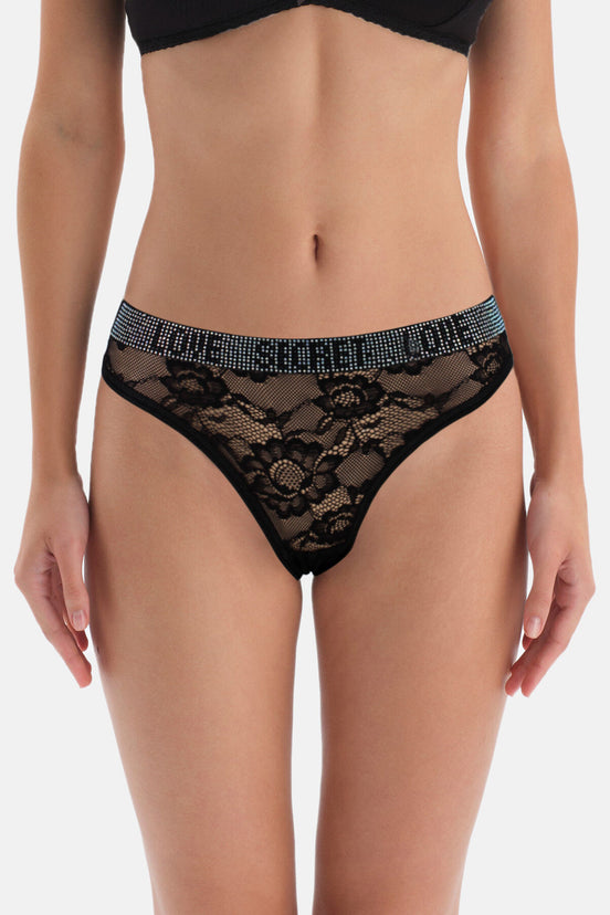 Papatya Kadın Bikini Külot Komple Lez Bel Taşlı