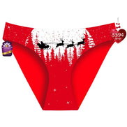 Papatya Kadın Bikini Külot Ön Yılbaşı Baskılı