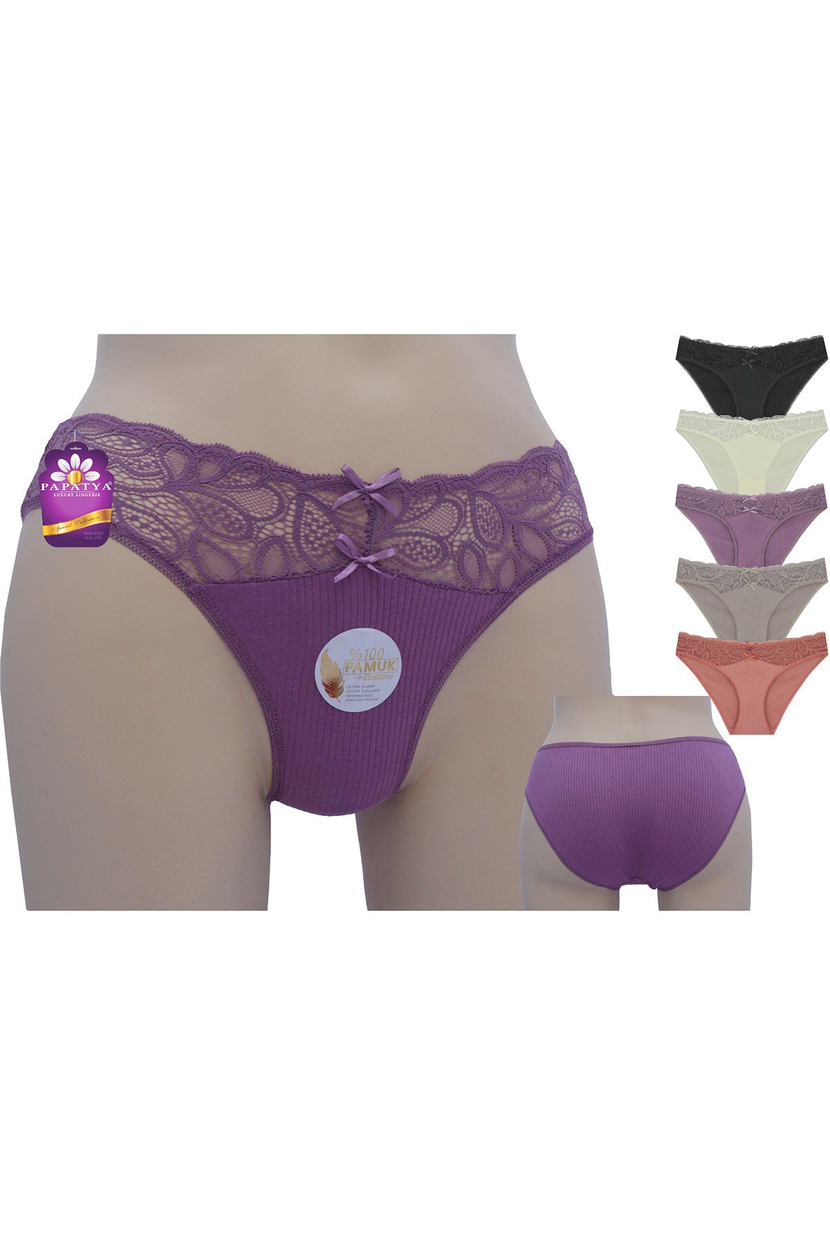 Papatya Kadın Bikini Külot Üst Bant Alt Arka Ribana