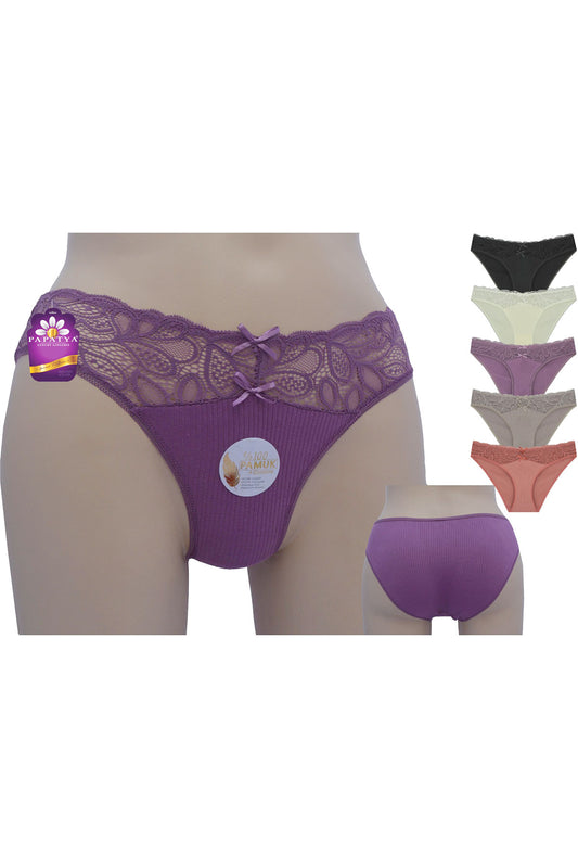 Papatya Kadın Bikini Külot Üst Bant Alt Arka Ribana