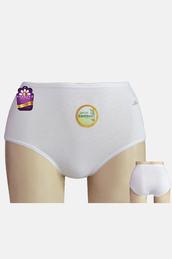 Papatya Kadın Bikini Slip Külot Bambu Kumaş Yüksek Bel