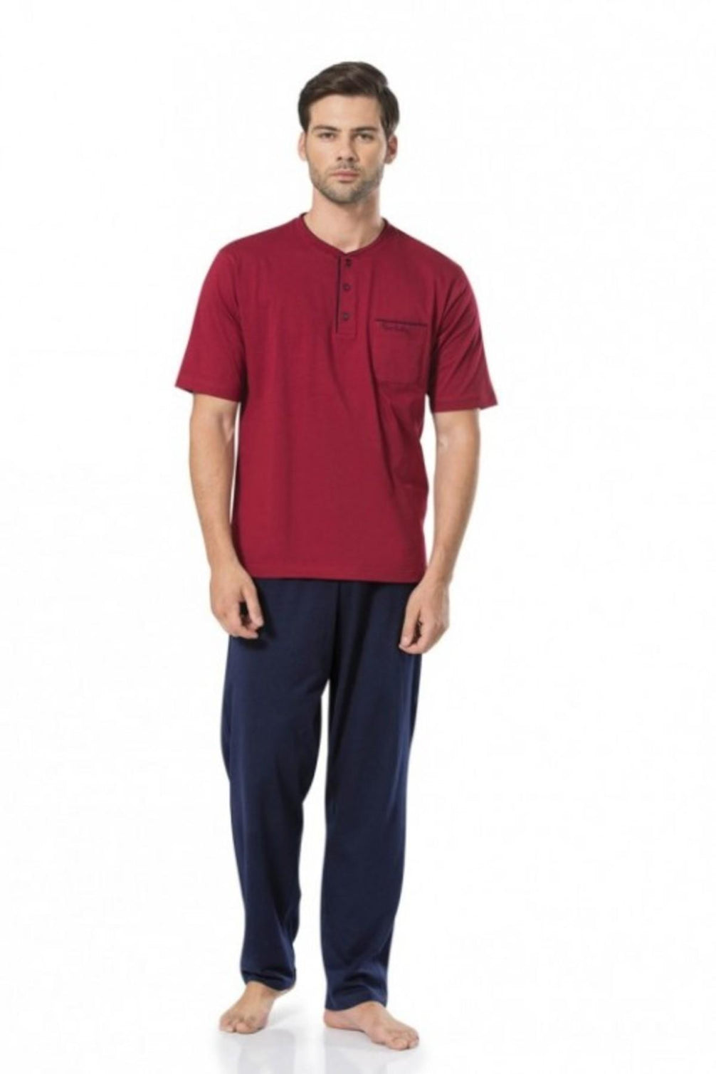 Pierre Cardin Erkek 3'lü Pijama Takımı 3 Düğmeli