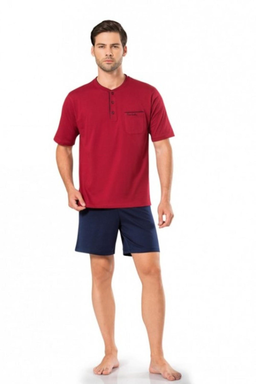 Pierre Cardin Erkek 3'lü Pijama Takımı 3 Düğmeli