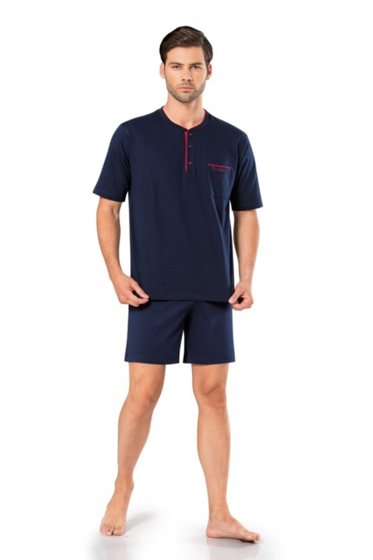 Pierre Cardin Erkek 3'lü Pijama Takımı 3 Düğmeli