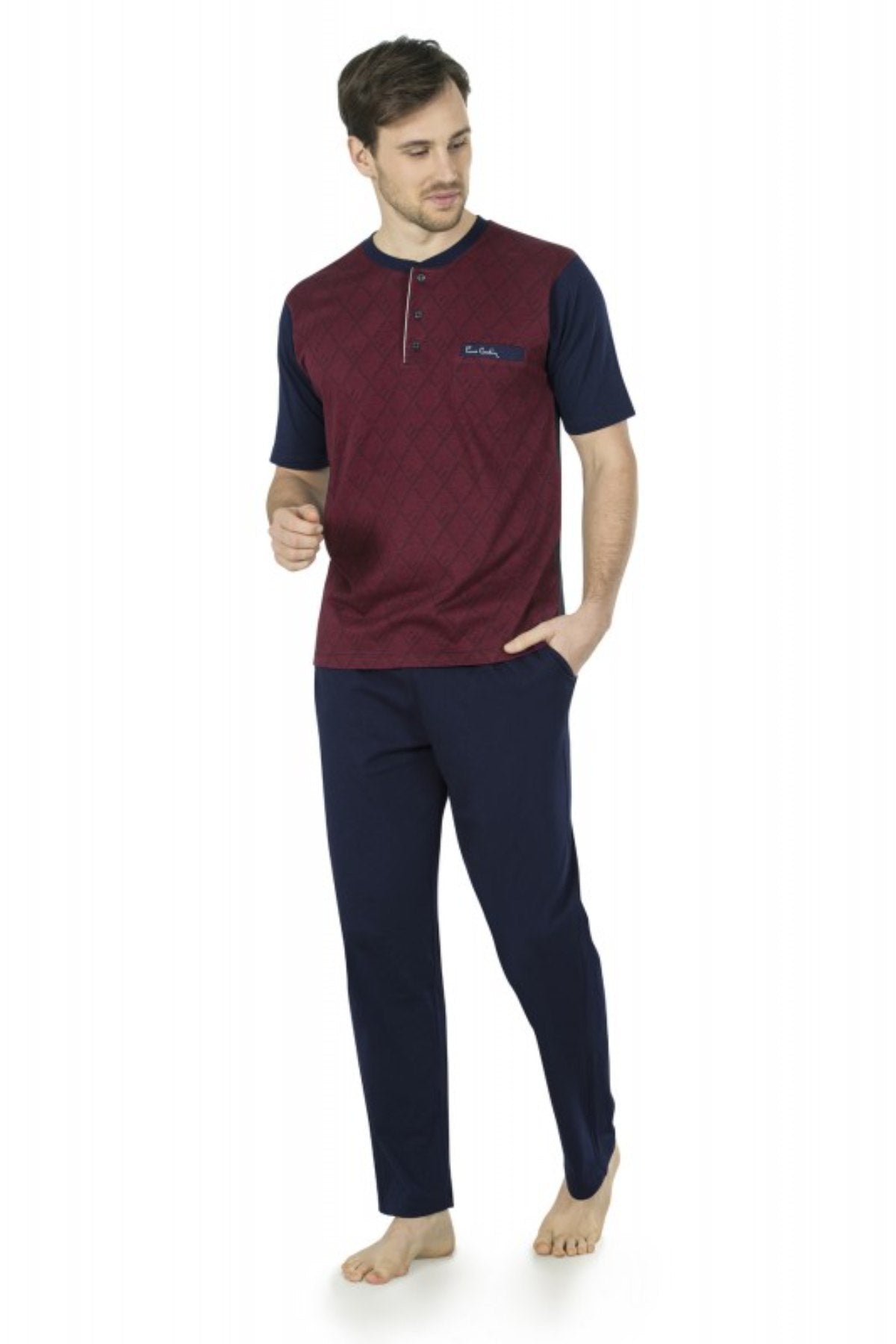 Pierre Cardin Erkek Çeyizlik 3'lü Pijama Takımı Jakarlı