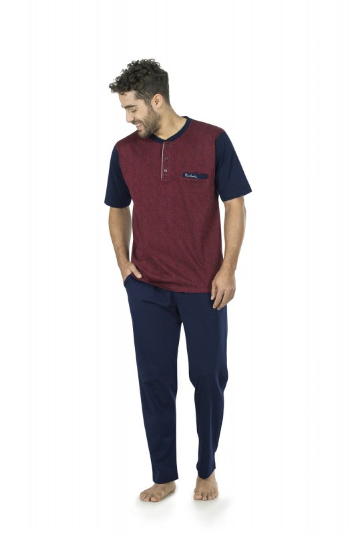 Pierre Cardin Erkek Çeyizlik 3'lü Pijama Takımı Jakarlı