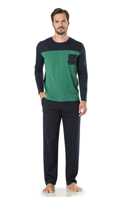 Pierre Cardin Erkek Çeyizlik Pijama Takımı Jakar Dokumalı Pamuklu