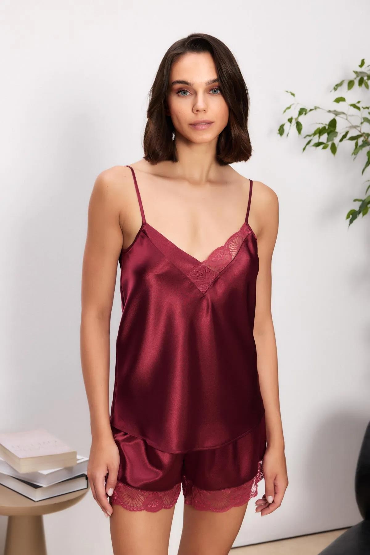 Pierre Cardin Kadın 6'lı Gecelik Sabahlık Takım Saten