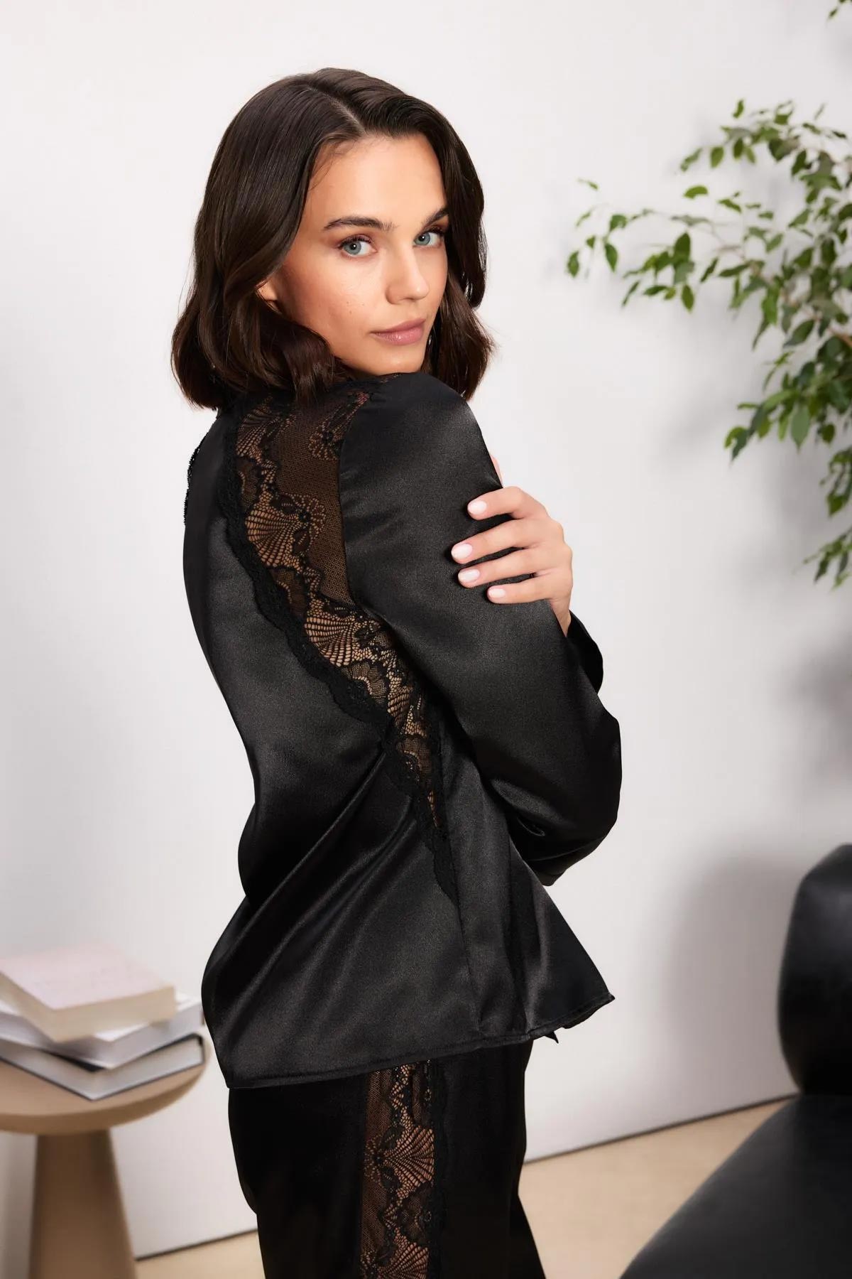 Pierre Cardin Kadın 6'lı Gecelik Sabahlık Takım Saten