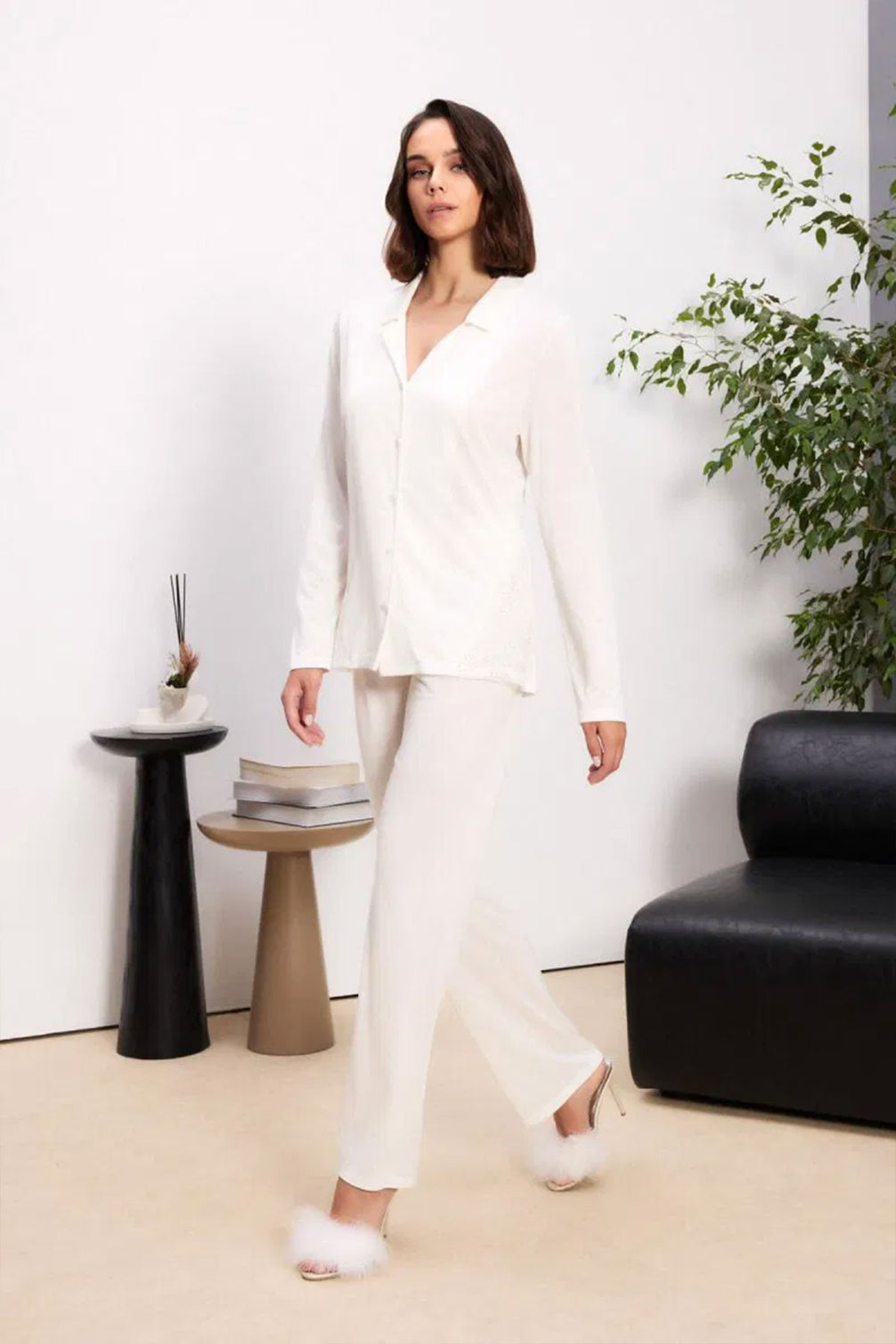 Pierre Cardin Kadın 6'lı Set Dantelli Penye Kısa