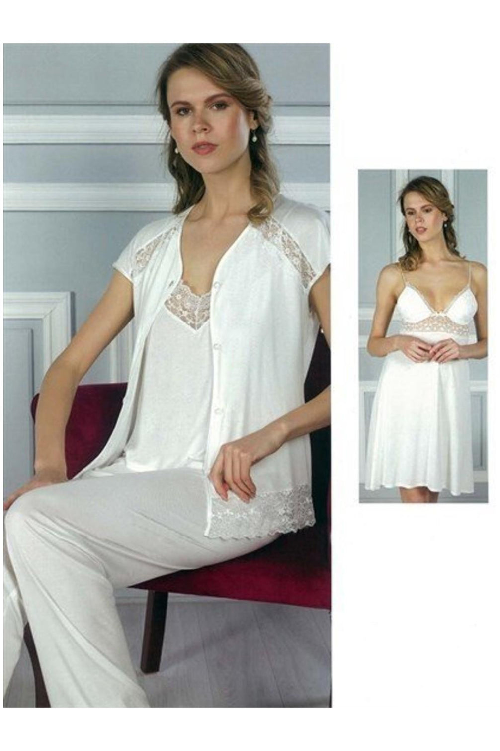 Pierre Cardin Kadın 6'lı Set Dantelli Penye Kısa