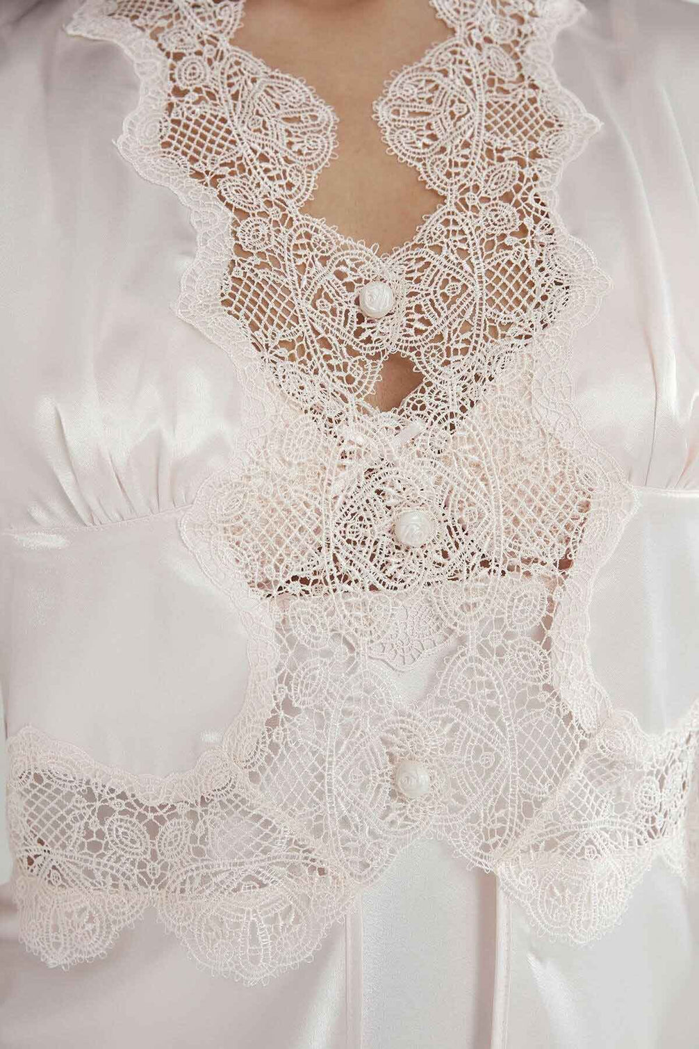 Pierre Cardin Kadın 6'lı Set Dantelli Saten Kısa