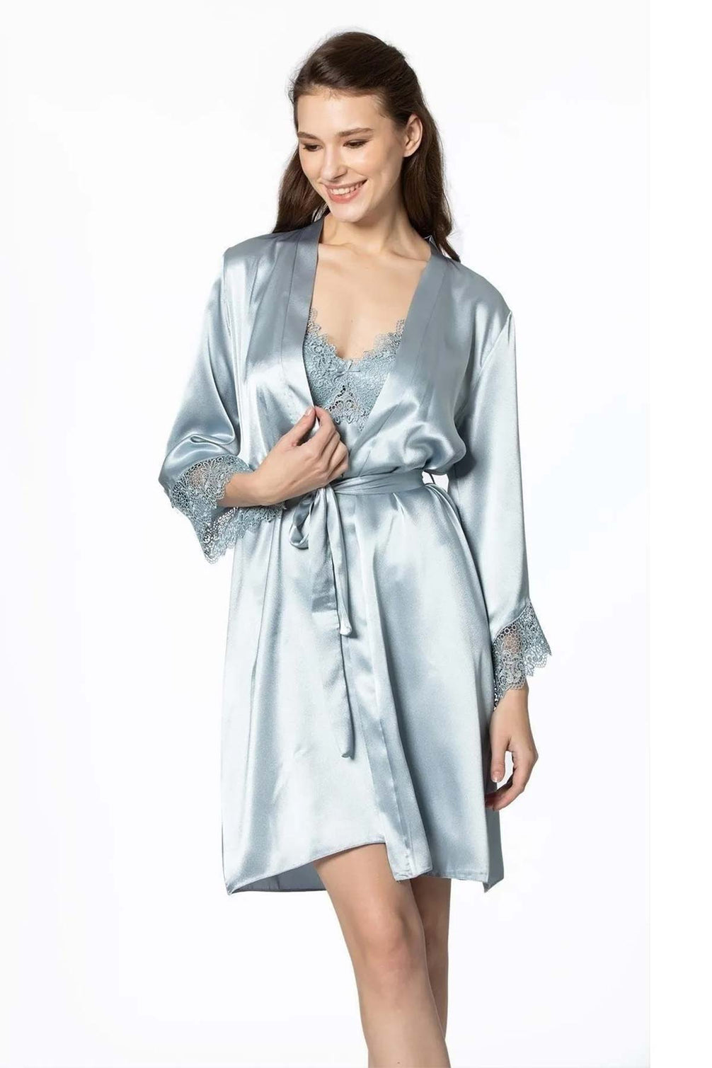 Pierre Cardin Kadın 6'lı Set Güpürlü Saten Kısa