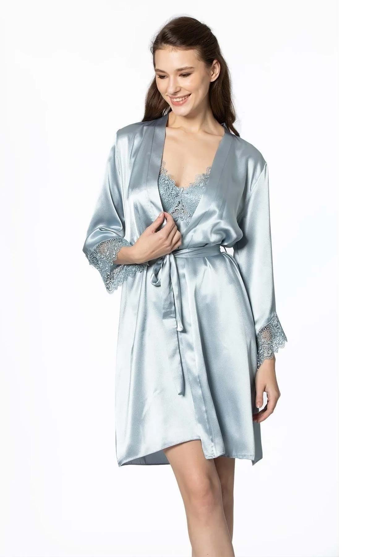 Pierre Cardin Kadın 6'lı Set Güpürlü Saten Kısa