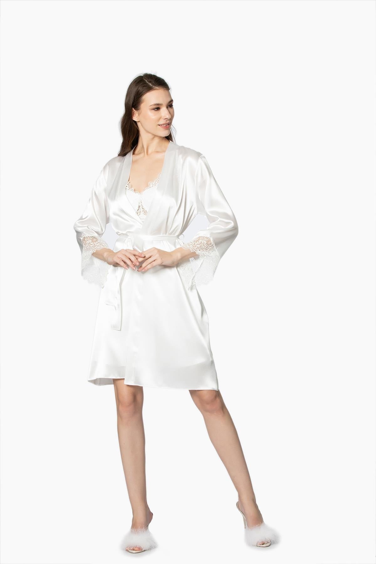 Pierre Cardin Kadın 6'lı Set Güpürlü Saten Kısa